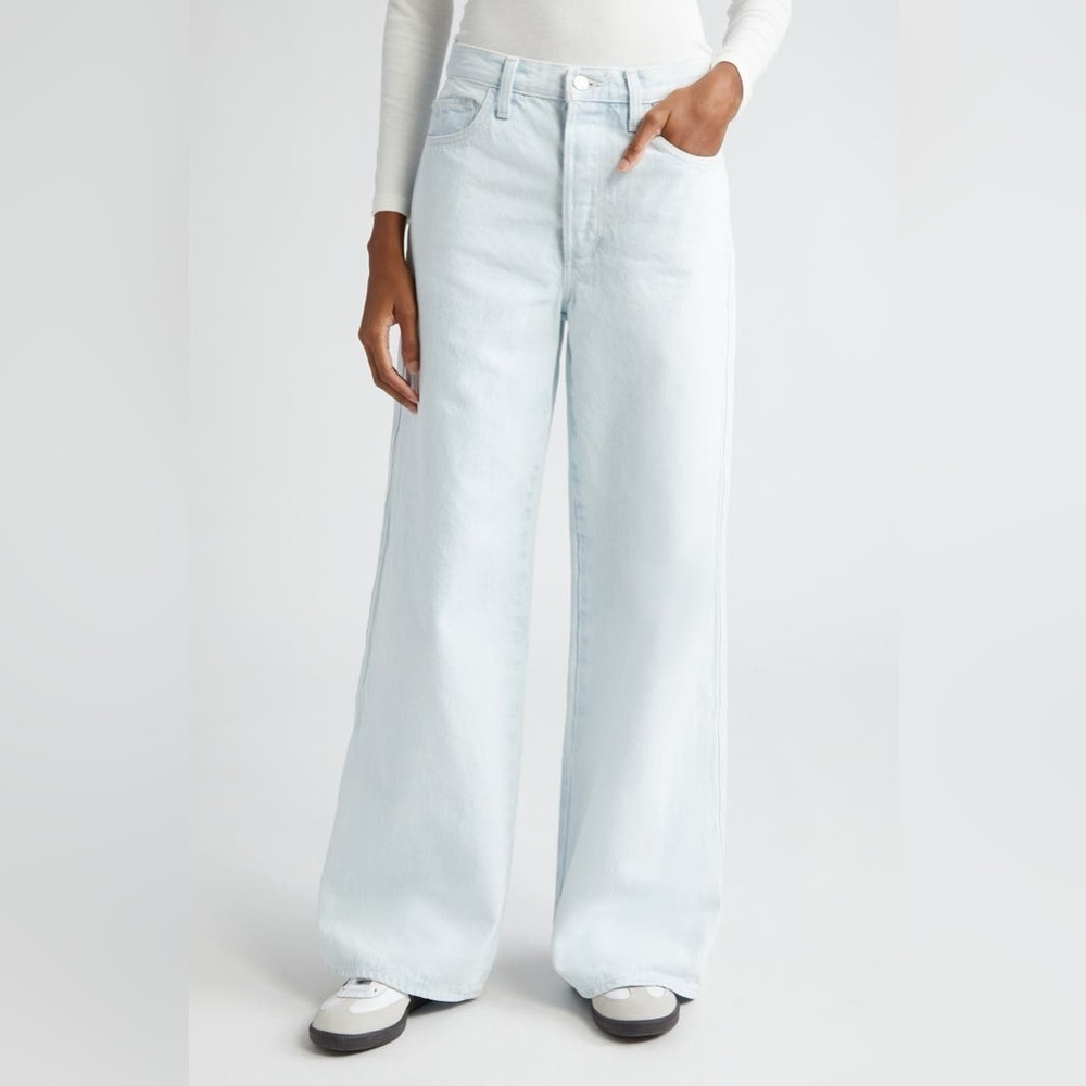 EUC Favorite Daughter The Ollie Ultimate Baggy Wide Leg Jeans in "Blue Bird"